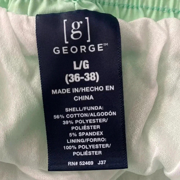 🆕George Mens Mist Mint Green Swim Trunks L🆕 - Picture 9 of 13